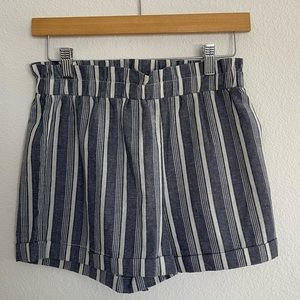 Striped Paperbag Shorts
